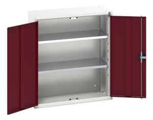 16926111.** verso wall / shelf cupboard with 2 shelves. WxDxH: 800x350x900mm. RAL 7035/5010 or selected